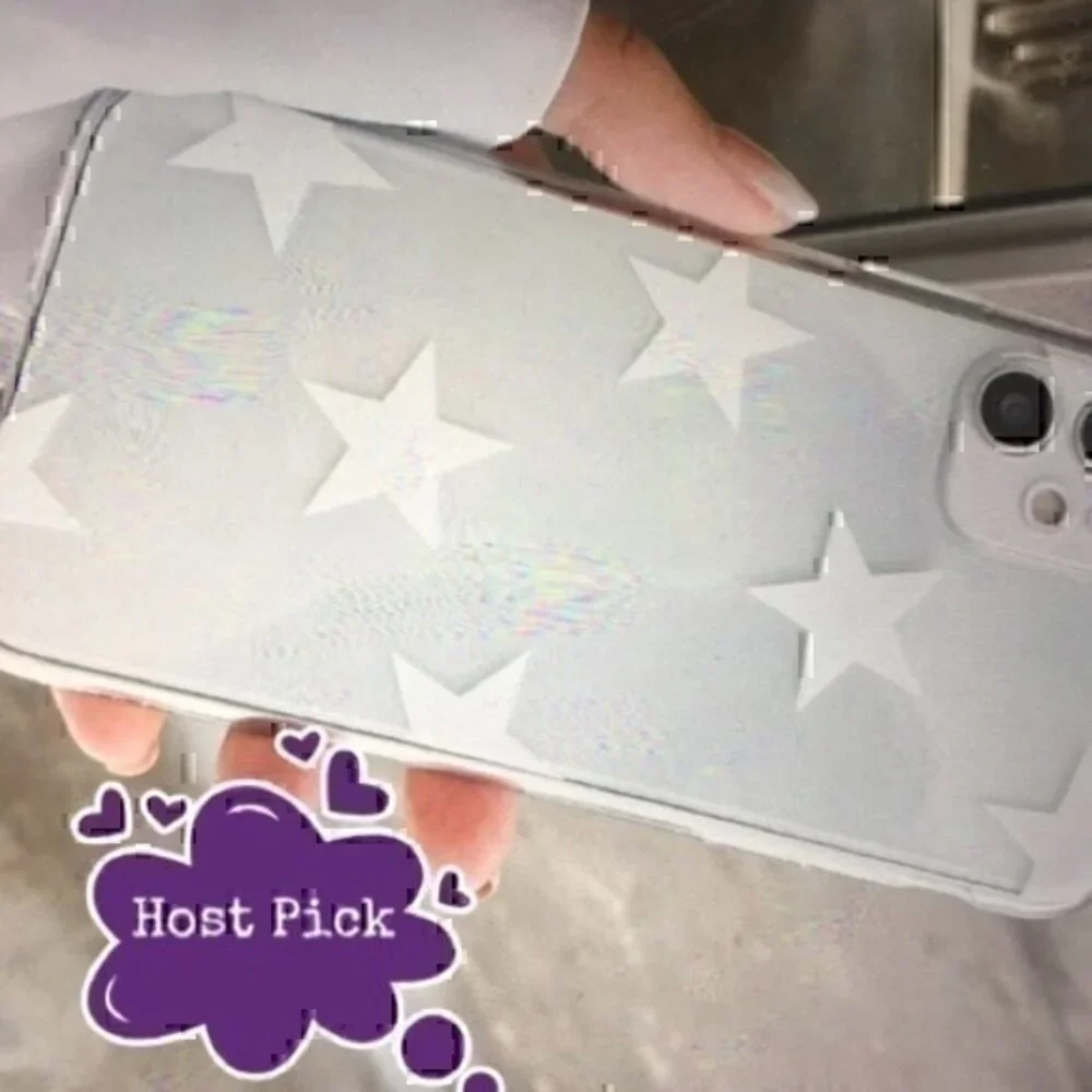 I phone 7p/8p transparent star print case